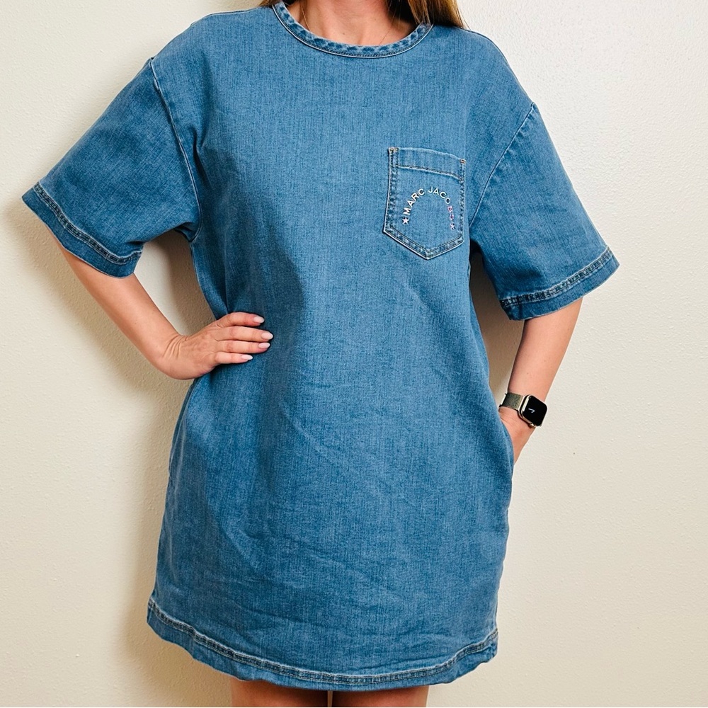 Marc Jacobs Blue Denim Mini Dress - Picture 3 of 10